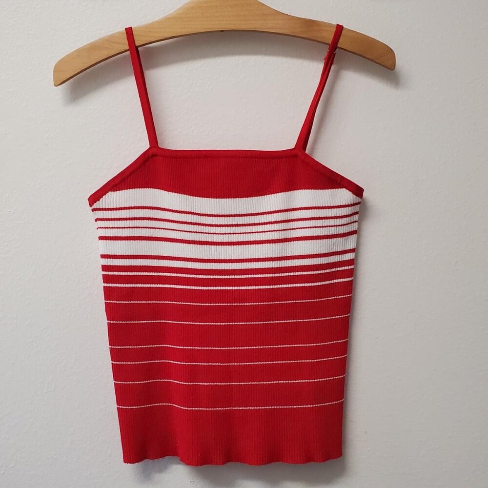 Spaghetti Strap Striped Sweater